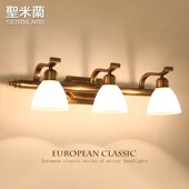 欧式 镜前灯壁灯 镜前灯LED卫生间镜柜灯浴室梳妆台化妆镜灯具美式