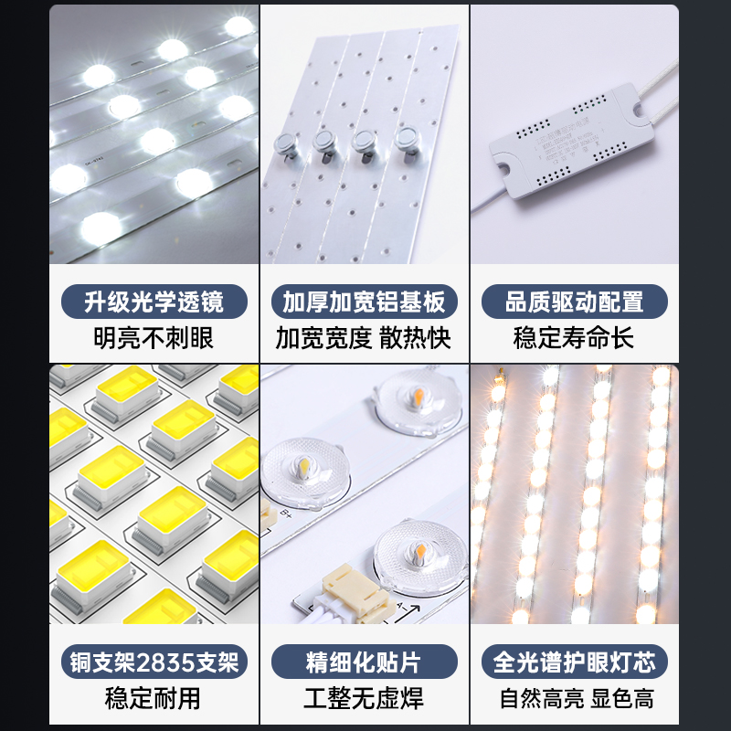 全光谱led灯条高显色照明节能灯防蓝光无频闪护眼客厅卧室灯光源
