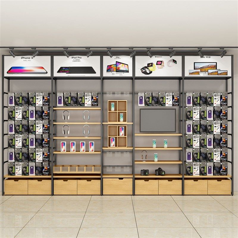 名创款优品货架手机配件展示柜数码灯箱饰品展柜化妆品展示架边柜,商业/办公家具,展示柜/陈列柜/展示架/货柜,淘宝优惠券,粉丝福利购,淘宝优惠卷