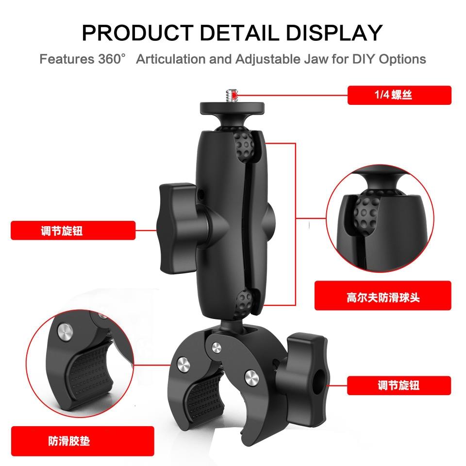 适用insta360 onex2 R摩托车支架理光全景相机电动车金属骑行配件