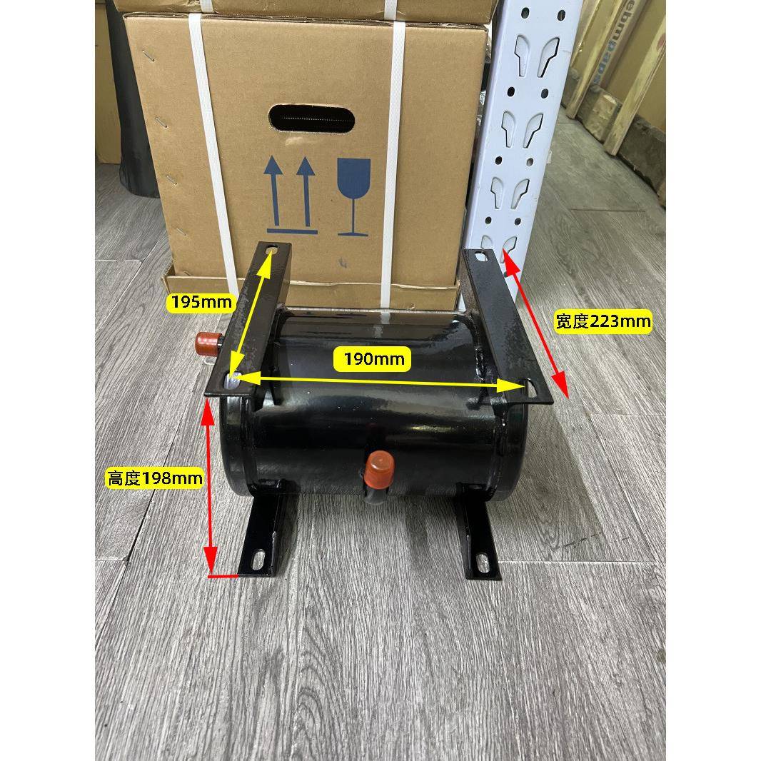 冷库卧式储液器焊口空调5匹压缩机制冷机组冷媒储液罐JHC-6黑色