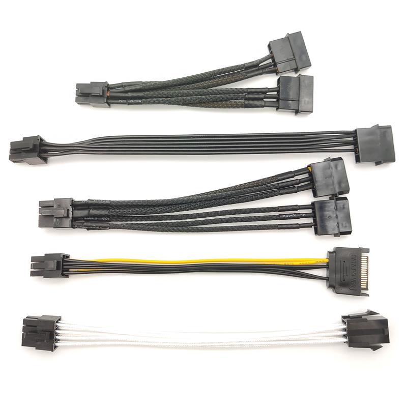 电脑大4P单SATA双4Pin转6Pin8Pin转接线4D口电源显卡供电线6P转8P