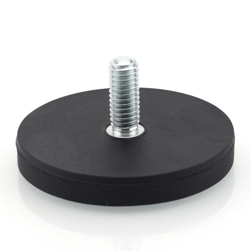 D66/88/135mm包胶强磁吸盘钕铁硼强磁包橡胶磁铁吸盘包胶磁铁底座