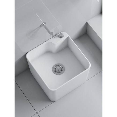 阳台35厘米高洗拖把池家庭广场陶瓷拖把池浴室地板拖把池40X40