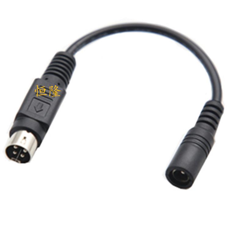 12V10ADC母头转圆孔四针电源转换线DC5.5*2.1转4针插孔公头转接线