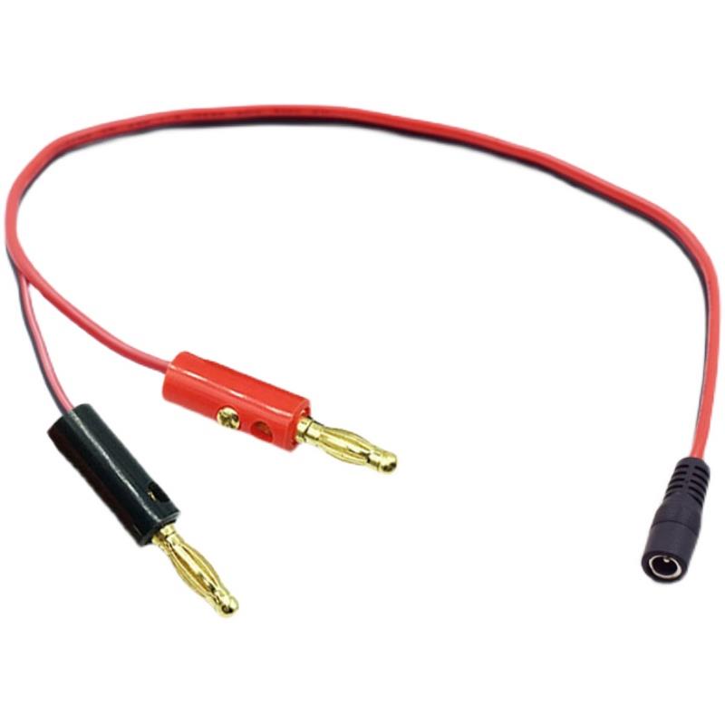 DC5.5*2.1/2.5mm公母头转4mm香蕉头线 直流12V24V电源测试连接线