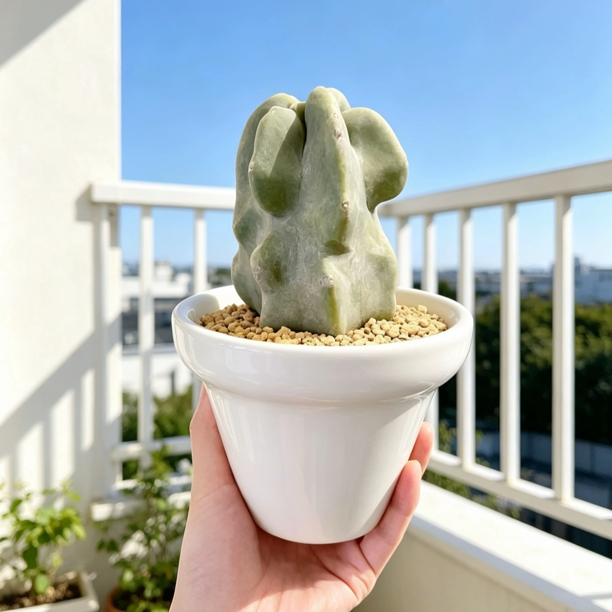 上帝阁石化仙人柱无刺多肉盆栽