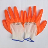 pvc手套男劳保工作防护手套 耐磨耐油加厚防水耐酸碱防滑乳胶 包邮