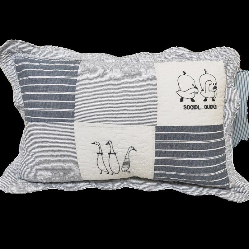 新款全棉夹棉枕套纯棉枕头套加厚一对装40cmx60cm枕芯套四季通用