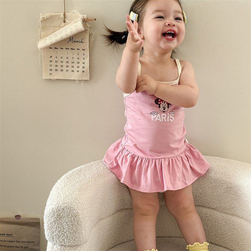 2025夏季新款女童吊带连衣裙女宝宝洋气甜美卡通裙包屁公主裙,童装/婴儿装/亲子装,连衣裙,淘宝优惠券,粉丝福利购,淘宝优惠卷