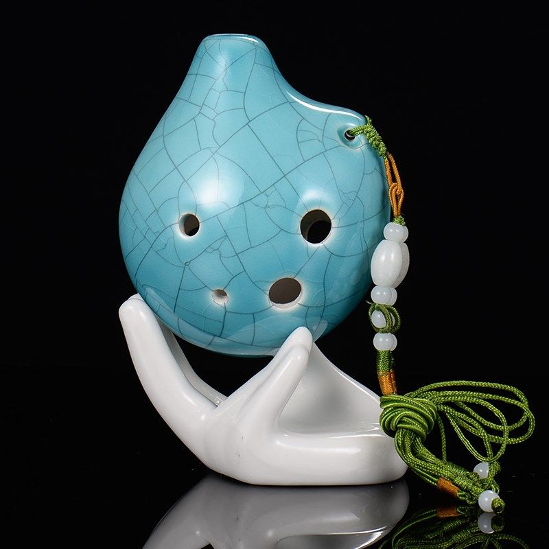 风雅陶笛包邮送手托保护套六6孔中音AC调弯弯手绘型多花色初学