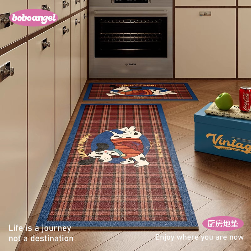 绅士斑比厨房专用地垫防水防油易清洗浴室防滑垫子高级感可定制,居家布艺,厨房地垫,淘宝优惠券,粉丝福利购,淘宝优惠卷