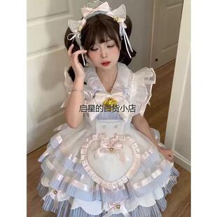 舒芙蕾猫咪女仆装铃铛lolita连衣裙jsk洛丽塔可爱超嗲甜美软妹裙