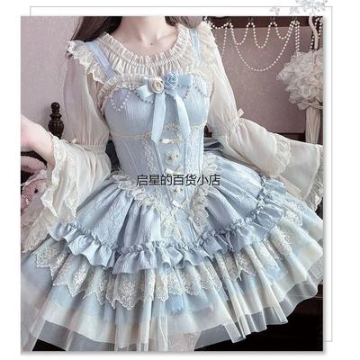 织锦园lolita原创【浮光浅梦】夏日甜美优雅芭蕾狗短JSK洋装爆款