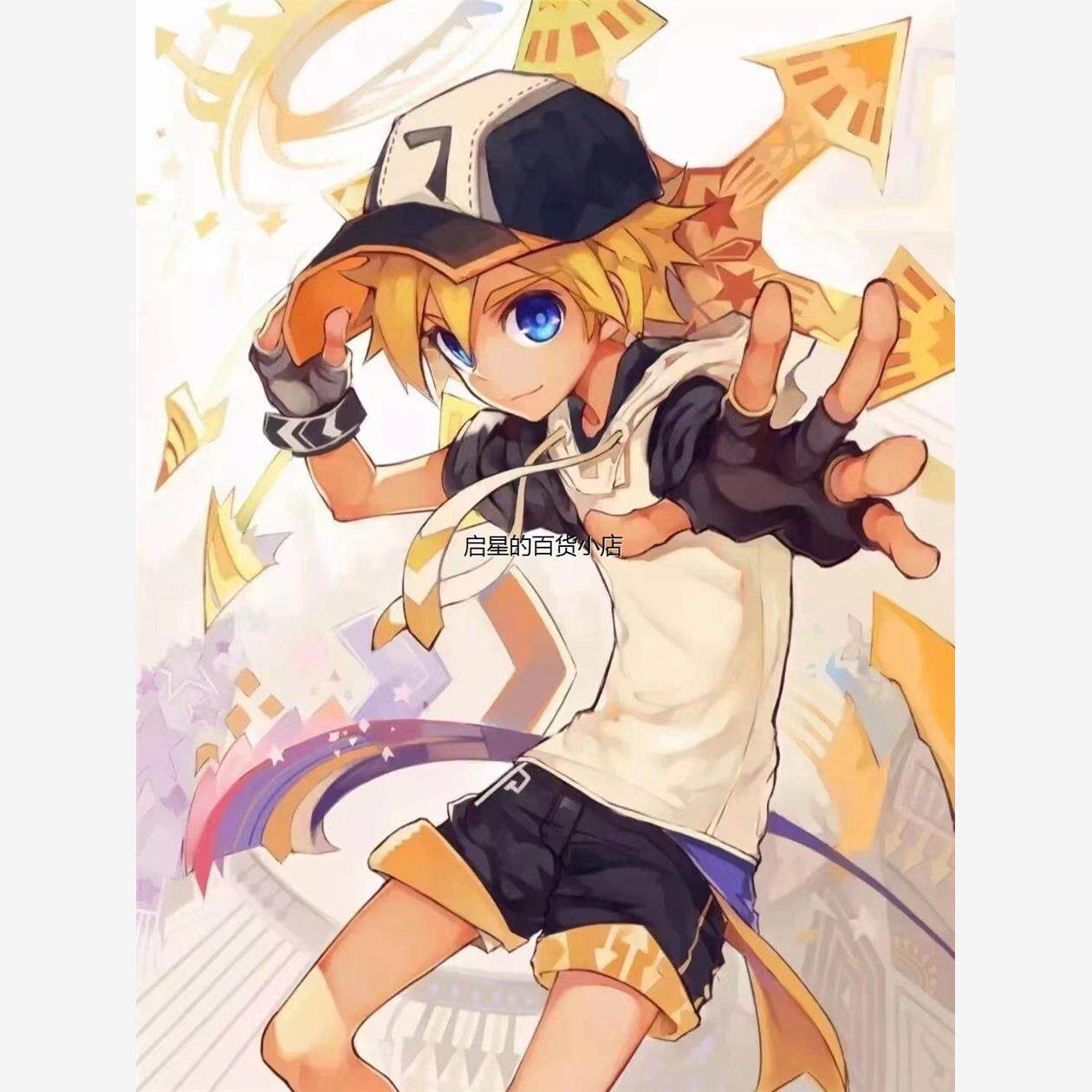 凹凸世界衣服套装男女孩金cos服小学生动漫套装假发帽子手套夏季