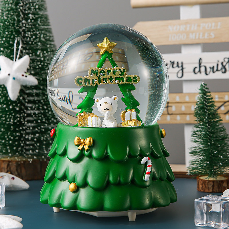 圣诞节老人水晶球音乐盒平安夜礼物树雪花儿童八音盒幼儿园小礼品,家居饰品,装饰摆件,淘宝优惠券,粉丝福利购,淘宝优惠卷