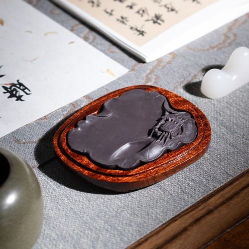 善琏湖笔砚台迷你老坑端砚精品端砚小砚台可研墨天然原石高档成人