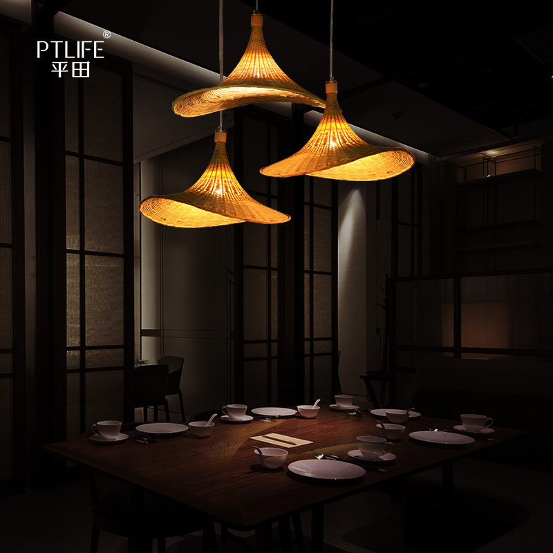 民宿茶室竹编吊灯新中式竹艺禅意日式灯具火锅店非草藤柳编织灯笼,家装灯饰光源,酒店/宴会厅/餐饮吊灯,淘宝优惠券,粉丝福利购,淘宝优惠卷