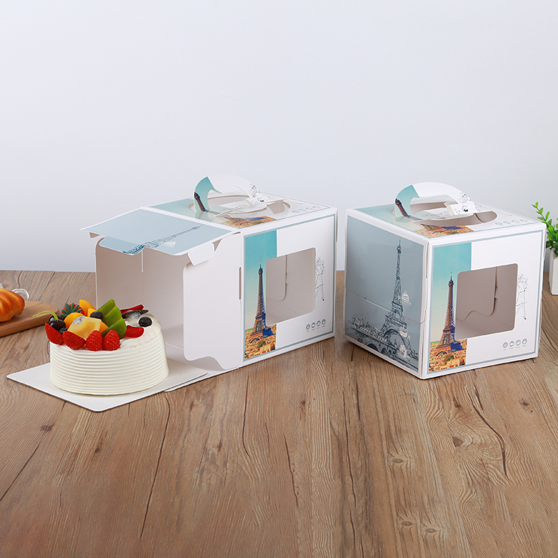 4寸蛋糕盒免邮 手提烘焙包装纸盒 卡通蛋糕盒子6 8寸生日蛋糕盒