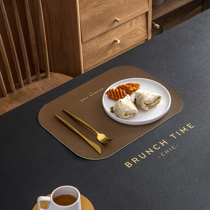 范店北欧皮革桌垫防热桌垫装饰垫隔热桌垫防水防烫防油免洗小餐垫