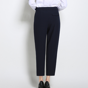 裤 气质西装 有腰带女八分小个子直筒宽松九分垂感 子上班大码 职业裤