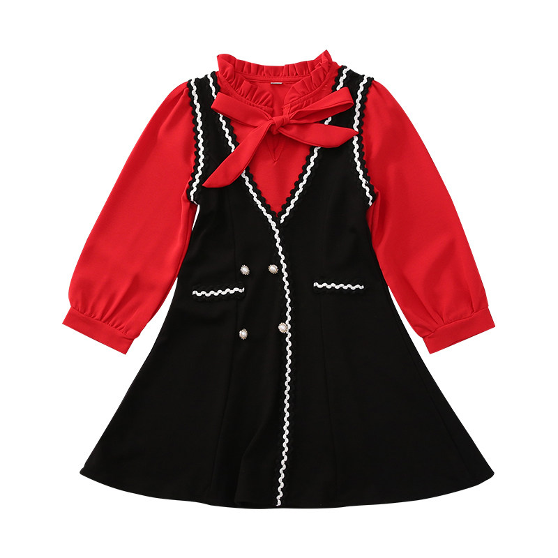 女童学院风连衣裙秋装2021新款童装中大童洋气长袖儿童假两件裙子,童装/婴儿装/亲子装,连衣裙,淘宝优惠券,粉丝福利购,淘宝优惠卷