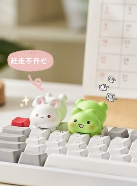 可爱治愈倒立小动物电脑屏幕趴趴摆件办公室桌面工位装饰品礼物女