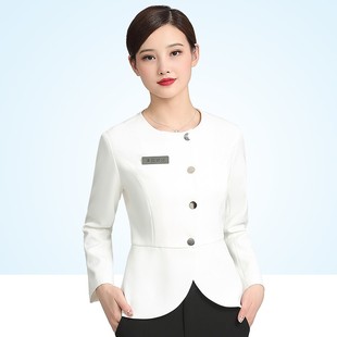 美容院美容师工作服女秋冬酒店前台职业套装经理高端气质新款制服