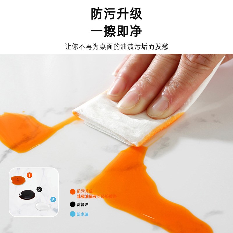 2024新款彷大理石纹餐桌垫茶几垫圆形PVC轻奢高级感小圆桌子桌布