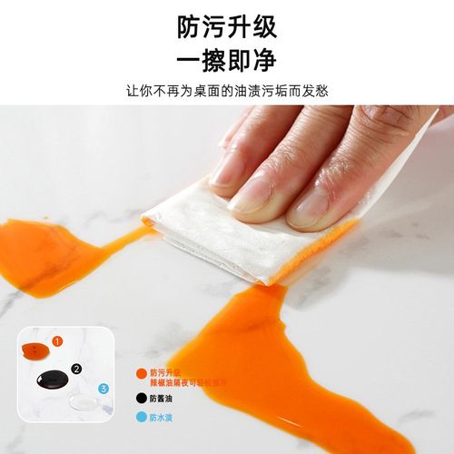 2024新款彷大理石纹餐桌垫茶几垫圆形PVC轻奢高级感小圆桌子桌布