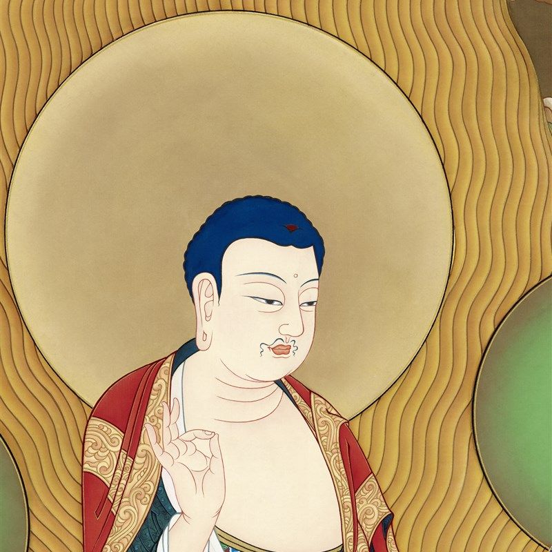 西方三圣阿弥陀佛大势至观音菩萨佛像客厅书房玄关装饰卷轴挂画,家居饰品,国画,淘宝优惠券,粉丝福利购,淘宝优惠卷