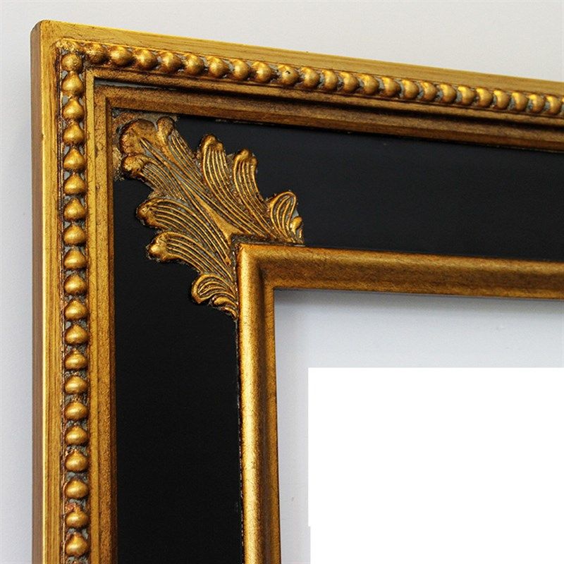 简约美式实木相框 油画框 黑金色实木画框 宽度14.8cm厚度4cm