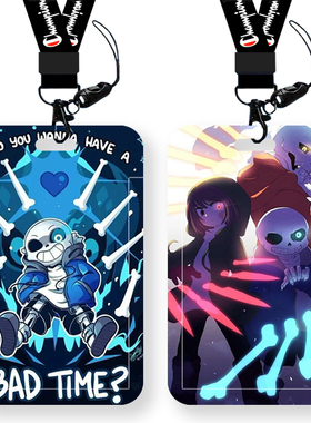 传说之下骷髅sans卡套学生校园饭卡公交卡羊城通门禁工厂牌校牌套