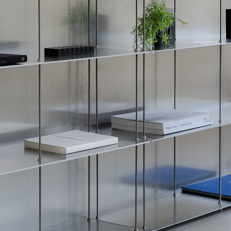 服装店包包展示架不锈钢落地式流水台中岛摆台买手店鞋架陈列架子