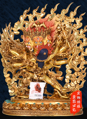马头明王佛像护法纯铜10寸15寸鎏金供奉西藏藏传铜佛像桌面摆件