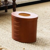 加安加丽复古手工木质垃圾桶北欧夏克盒桌面摆件收纳盒小众纸巾盒