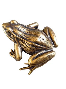 纯黄铜仿古小青蛙摆件实心黄铜皱皮青蛙香插蟾蜍桌面茶宠铜蛙铜件