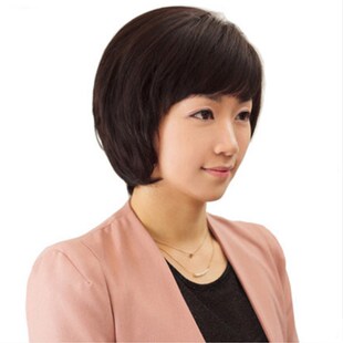 真发假发套女短发中老年假发中年女式逼真短直发妈妈化疗假发包邮