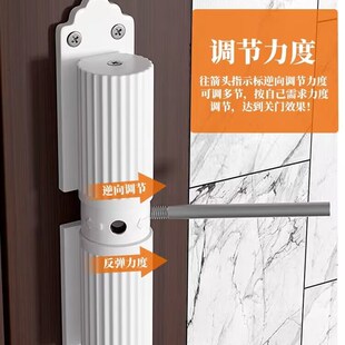 闭门器缓冲玻璃门卫生间厕所房门拉簧卧室明装简室内卫生间闭门器