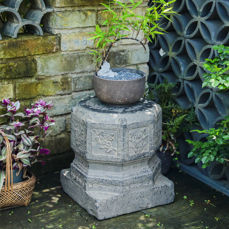 陋石坊仿石柱墩底座家用盆石墩园林造景柱础庭院园装饰,家居饰品,户外/庭院摆件,淘宝优惠券,粉丝福利购,淘宝优惠卷
