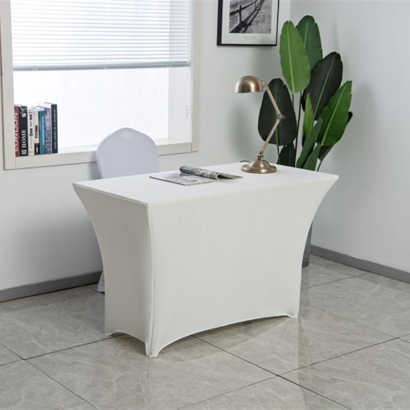 00克特厚弹力长方形桌罩会展宴会签到弹力长条桌桌布不透光