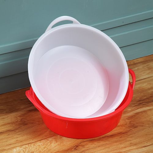 牛筋家用盆面工地塑料脸盆猫洗衣盆学生宿舍提手水盆砂盆带洗脸盆