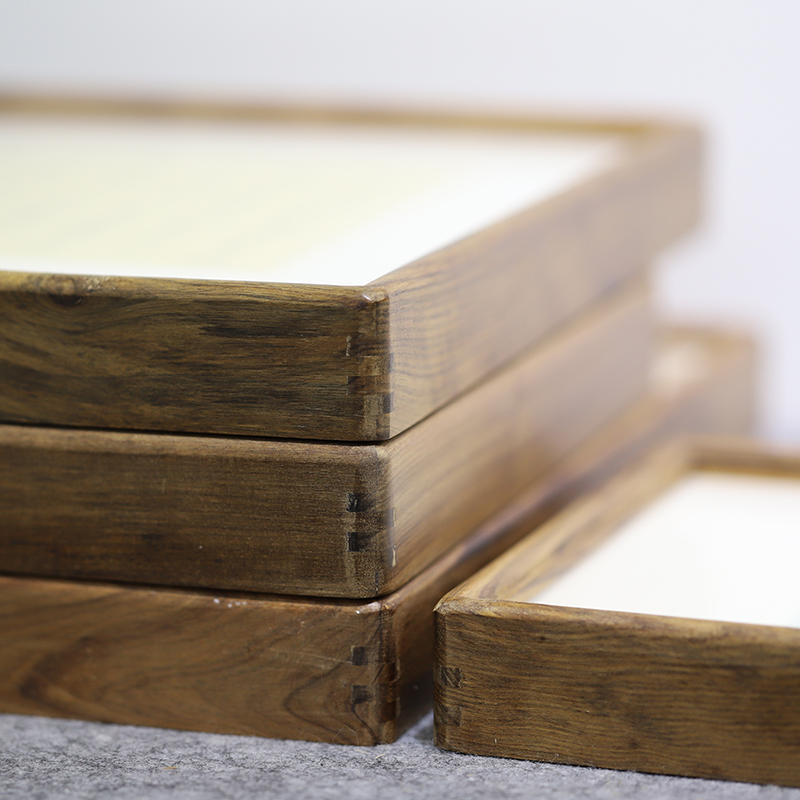 同和纸庄 原木成品画框礼品小楷书法定制 创意装饰画桌面摆件摆台