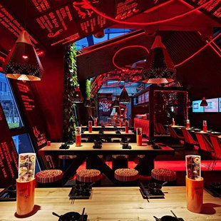 红色ld灯管红光一体日光灯喜庆节日酒吧装饰彩色光管灯条