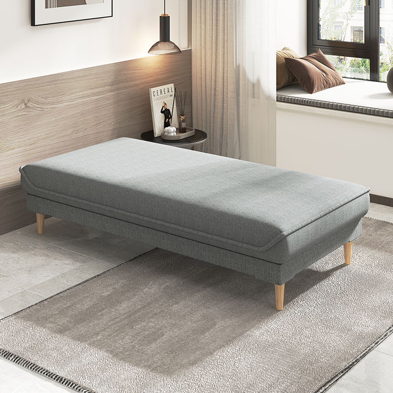 阳台布艺床租房客厅卧室拼接床加宽懒人单人床贵妃躺椅沙发边扩床