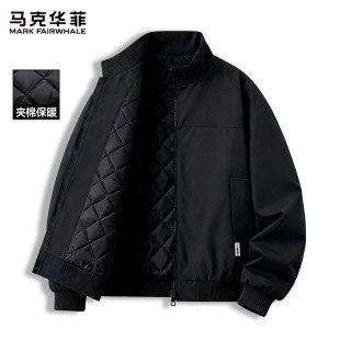 商务百搭外套S 新款 马克华菲立领夹克男加厚防寒保暖男士 2026春季