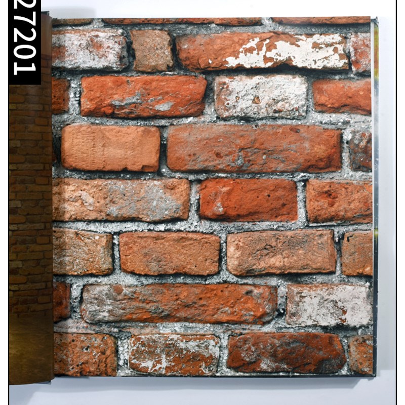 砖头墙纸3d立体凹凸中式复古怀旧石头仿砖纹砖块仿真红砖青砖壁纸