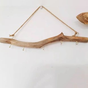 木质漂流木挂钩朽木墙挂架墙壁首饰挂钩家居墙上挂钩复古