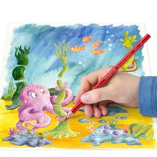 德国施德楼水溶性彩铅 ND彩色铅笔水溶油性彩铅2色手绘彩铅2色彩