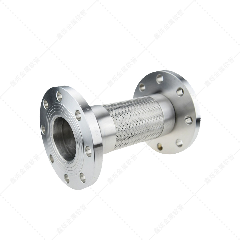 法兰式不锈钢金属波纹软管/304耐高温高压编织蒸汽软连接DN15-200